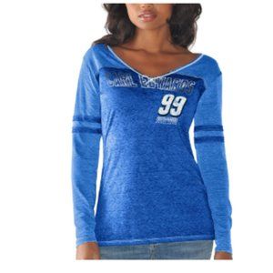 Touch Carl Edwards Women's Gridiron Tri-Blend Long Sleeve V-Neck T-Shirt